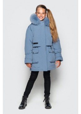 Cvetkov голубая зимняя куртка для девочки Аманда 3